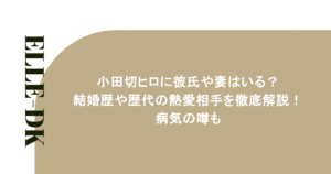 小田切ヒロに彼氏や妻はいる?結婚歴や歴代の熱愛相手を徹底解説!病気の噂も